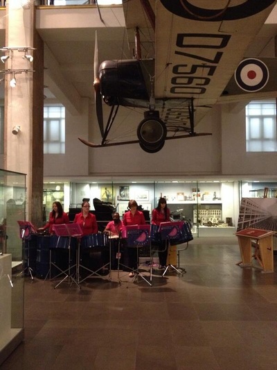 It's not often we play under a bi-plane! Science Museum 'Lates' Evening